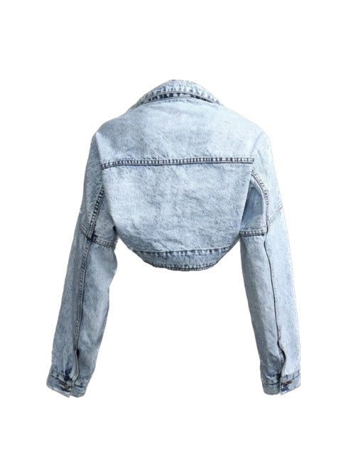 What You Need Denim Crop Jacket