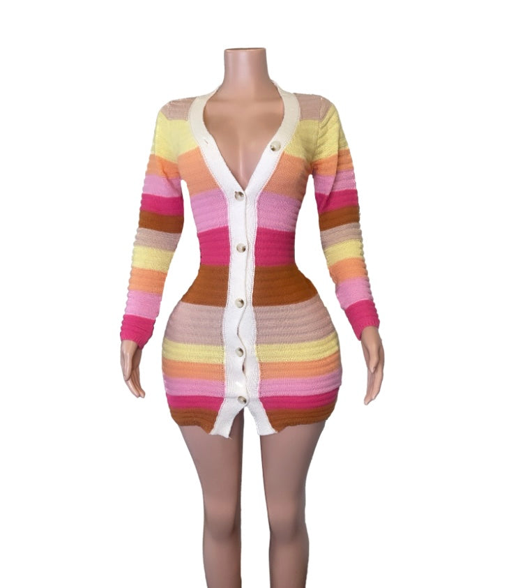 Spring Is Here Mini Sweater Dress