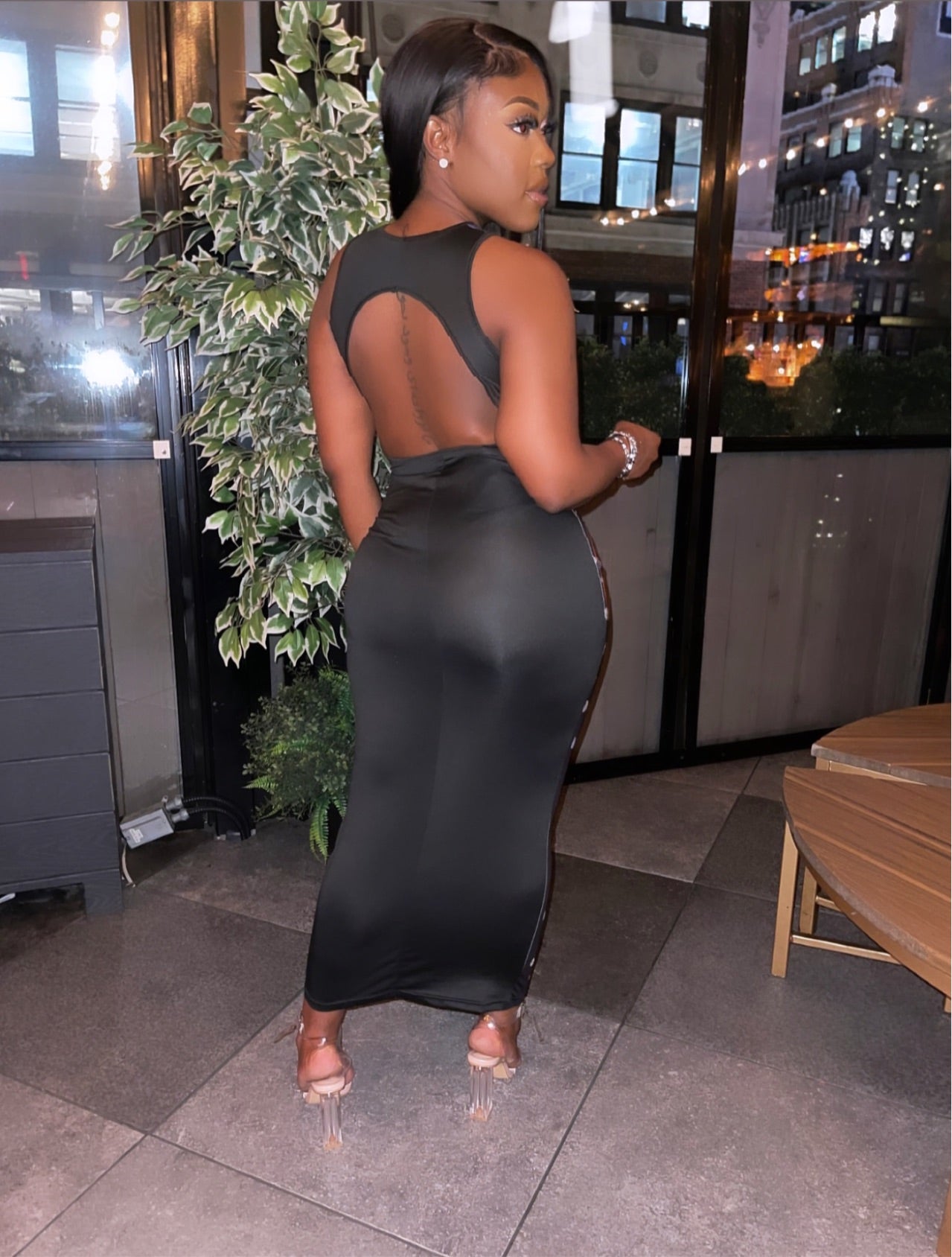 Nina Open Back Dress