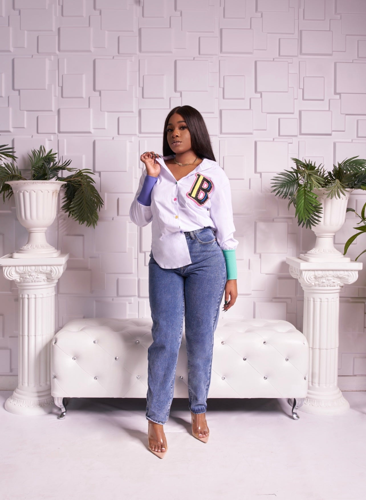 Lizzet White Cotton Blouse